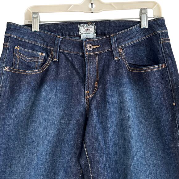 Levis 545 Low Rise Boot Cut Dark Wash Jeans Womens Sz 10 - Picture 6 of 16